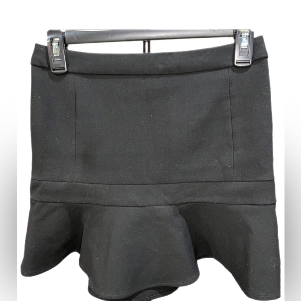 NWOT! EXPRESS Black Ruffle Flounce Mini Skirt, Size 2